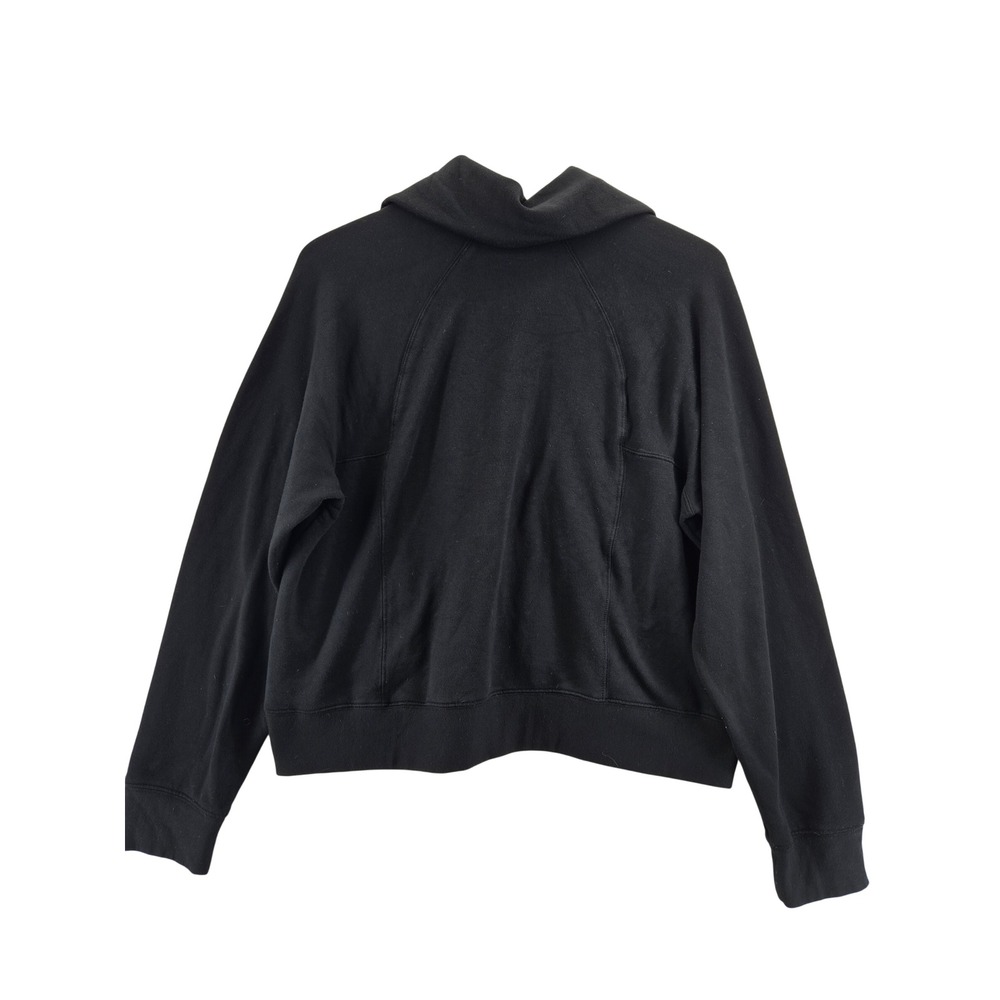 Quince SuperSoft Fleece Half Zip Pullover Black Womens Large Athleisure Casual - Picture 4 of 10